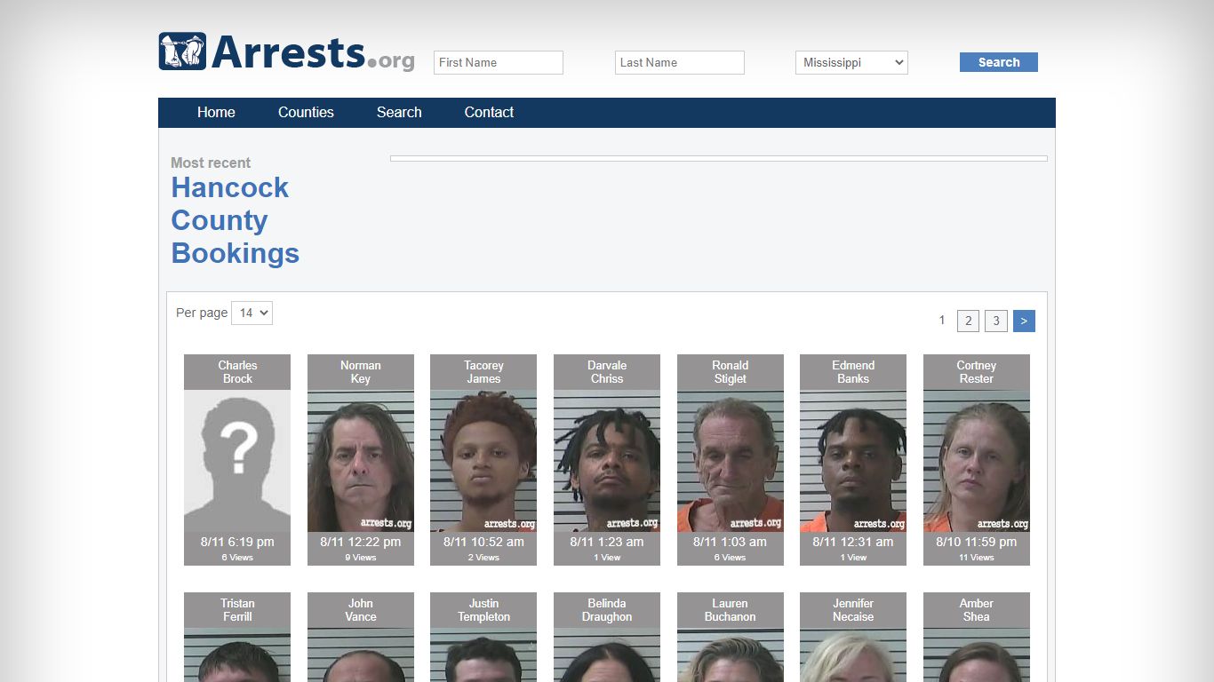 Hancock County Arrests and Inmate Search